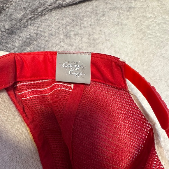 Nebraska Huskers Trucker Snapback Cap Red with 3 White Stripes - Picture 4 of 5